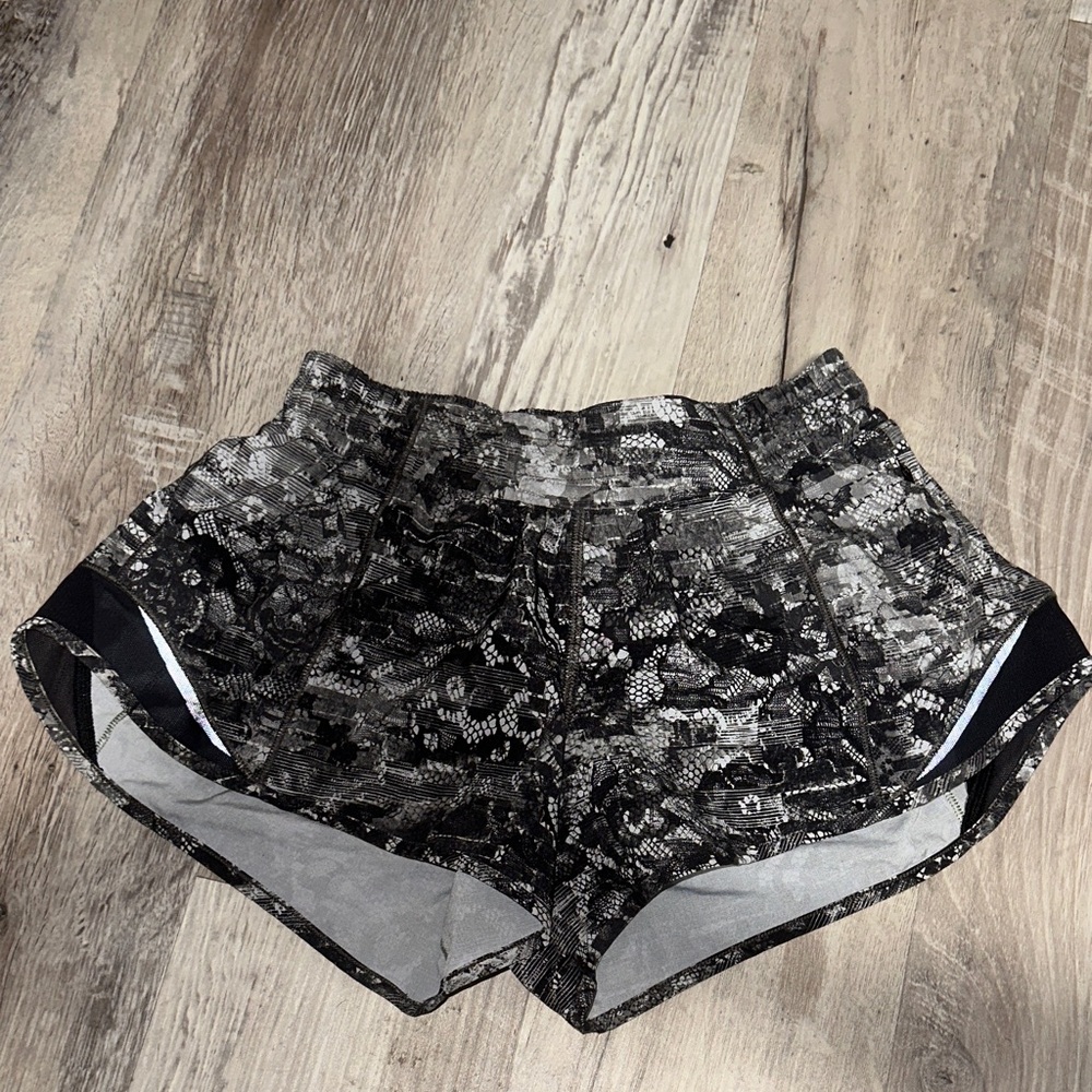 Lululemon Athletica Black and Gray Athletic Shorts
